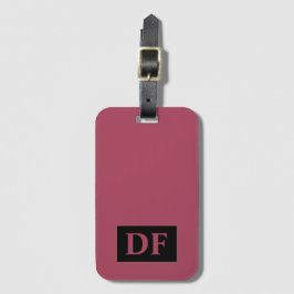 Para Maletas Personalizado Burgundy Monogramed Etiqueta del equ
