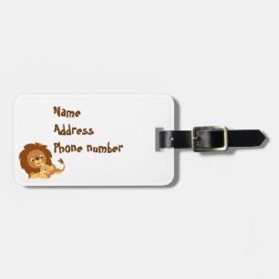 Para Maletas Personalizado cariñoso León papá y etiqueta de equ