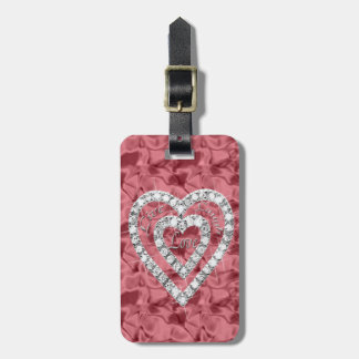 Para Maletas Personalizado Lía en Vivo Amor Diamante Etiqueta d