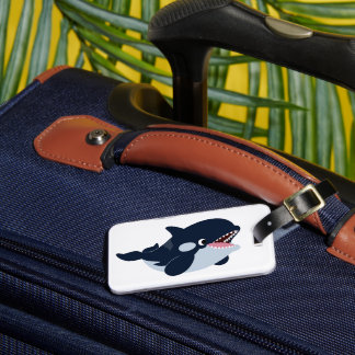 Para Maletas Personalizado lindo bebé Orca Etiqueta de equipaje