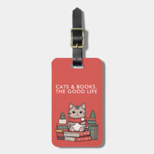 Para Maletas Personalizado Photo Book Cat Lover Etiqueta de equ