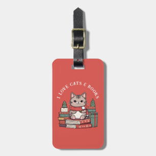Para Maletas Personalizado Photo Book Cat Lover Etiqueta de equ