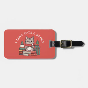 Para Maletas Personalizado Photo Book Cat Lover Etiqueta de equ