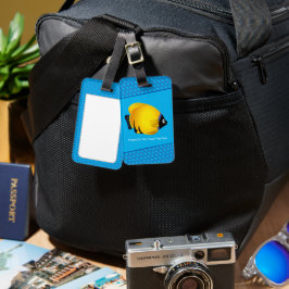 Para Maletas Pescado amarillo del niño en etiqueta de equipaje 