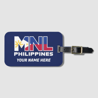 Para Maletas Pinoy Diseña "MNL PHI" Etiqueta de equipaje person