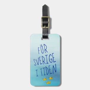 Para Maletas Plantilla de etiqueta de equipaje För Sverige i Ti