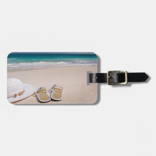 Para Maletas Playa tropical con la etiqueta del gorra y del