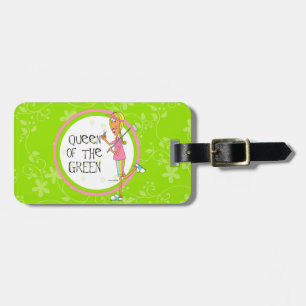 Para Maletas Reina de la etiqueta verde de la bolsa de golf