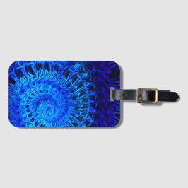 Para Maletas Resumen azul - Etiqueta de equipaje con ranura par