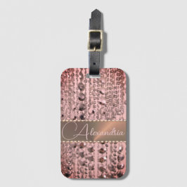 Para Maletas Rosa de moda Rubor Bandas de cuerda Etiqueta de eq