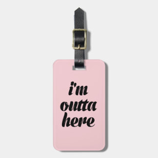 Para Maletas Rosa elegante soy etiqueta del equipaje de Outta
