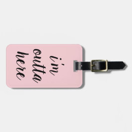 Para Maletas Rosa elegante soy etiqueta del equipaje de Outta