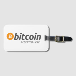 Para Maletas Se acepta Bitcoin BTC | Etiqueta de equipaje