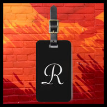 SELECCIONE SU COLOR Monograma Etiqueta de equipaje