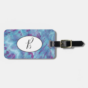 Para Maletas Shibori Blue Purple Tie Dye Lumaleta Etiqueta