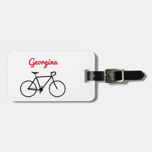 Para Maletas Silueta de la bicicleta y etiqueta del equipaje