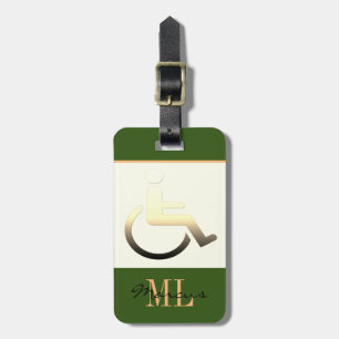 Para Maletas Símbolo inhabilitado y monogramado / etiqueta port