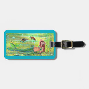 Para Maletas Sirena de calipso con etiqueta de equipaje de tort