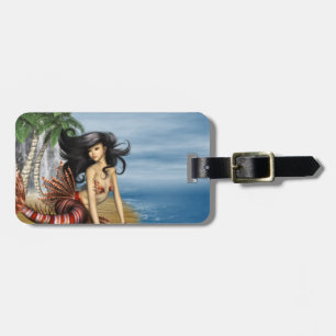 Para Maletas Sirena en etiqueta del equipaje de la playa