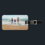 Para Maletas Sube tu etiqueta de equipaje con texto personaliza<br><div class="desc">Etiqueta de equipaje con foto y texto personalizados - Crea tu propio diseño Etiqueta de equipaje única y personalizada para mamá / papá / niños / familia / amigos o etiquetas de bolsa de viaje con foto Regalos Accesorios - Agrega tu foto y texto / nombre / información - Redimensiona...</div>