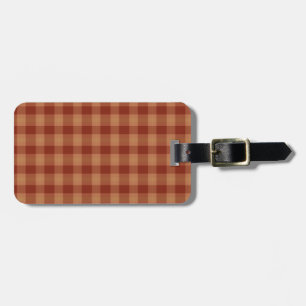Para Maletas Tan Tartan Lumalta Etiqueta con correa de cuero