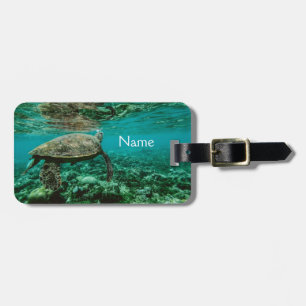 Para Maletas Tortuga de la natación en etiqueta del equipaje