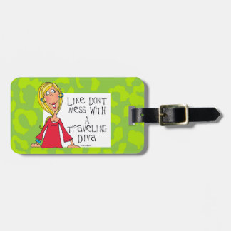 Para Maletas Verde de la etiqueta del equipaje de la diva que