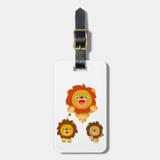 Para Maletas '¡¡Viene!!!" Etiqueta de equipaje de tres leones P