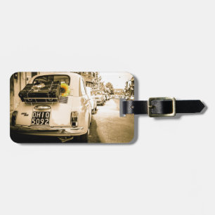 Para Maletas Vintage Fiat 500 en etiqueta del equipaje de