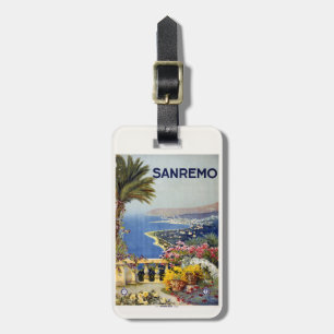Para Maletas Vintage Sanremo Italia etiqueta de equipaje person