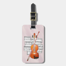Para Maletas Violin en la etiqueta de equipaje de la música de 