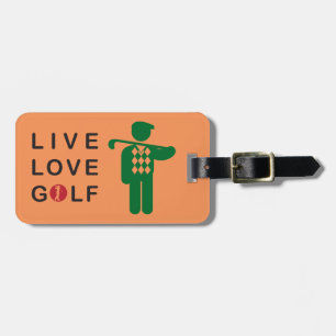 Para Maletas Viva el amor al golf, la etiqueta del equipaje.
