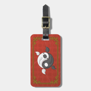 Para Maletas Yin y Yang la etiqueta del equipaje de Koi