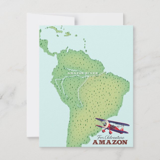 Para mapa de la selva amazónica de Brasil de avent (Anverso)