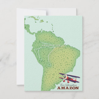 Para mapa de la selva amazónica de Brasil de avent