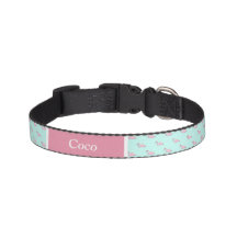 Collar de perro personalizado - Flamingo rosa y de