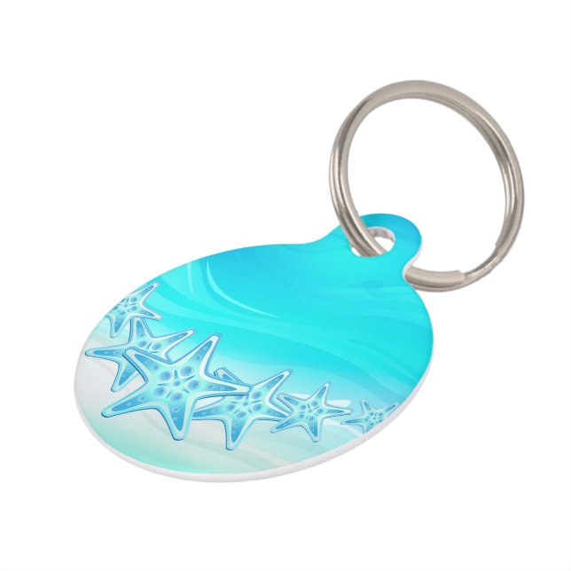 Para Mascotas Estrellas de mar de la placa de identificación (Lateral)