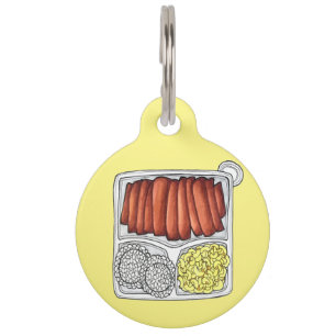 Para Mascotas Gastronomía hawaiana Placa Almuerzo Arroz Macaroni
