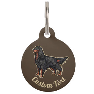 Para Mascotas Ilustración de Gordon Setter Placa de Identificaci