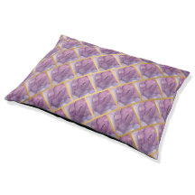 MARBLE PURPLE LILAC GOLD GRID MASCOTA CAMA