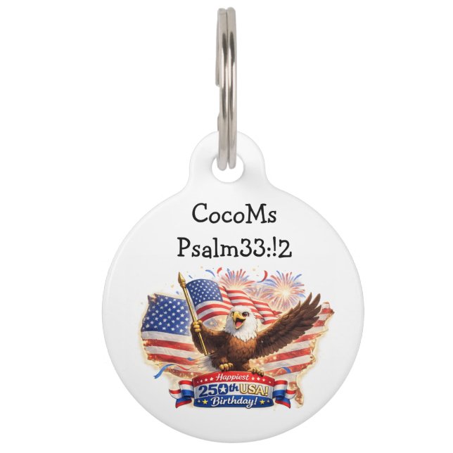 Para Mascotas placa de identificación (Anverso)