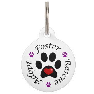 Para Mascotas Placa de identificación animal del rescate