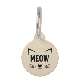 Para Mascotas Placa de identificación de gato personalizada Cute