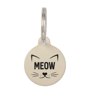 Para Mascotas Placa de identificación de gato personalizada Cute
