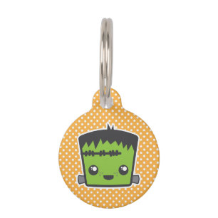 Para Mascotas Placa de identificación de Kawaii Frankenstein