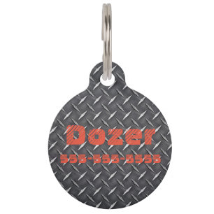 Para Mascotas Placa de identificación de mirada rugosa