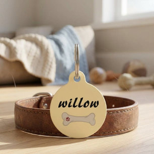 Para Mascotas Placa de identificación de perro personalizada – N