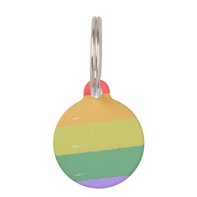 Para Mascotas Placa de identificación del arco iris del orgullo (Anverso)