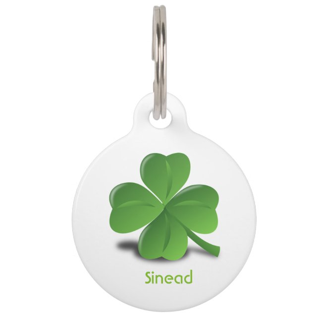 Para Mascotas Placa de identificación del día de St Patrick (Anverso)