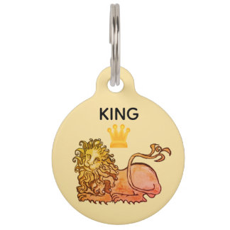 Para Mascotas Placa de identificación del León Heráldico
